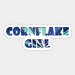 Blue Cornflake Girl Sticker